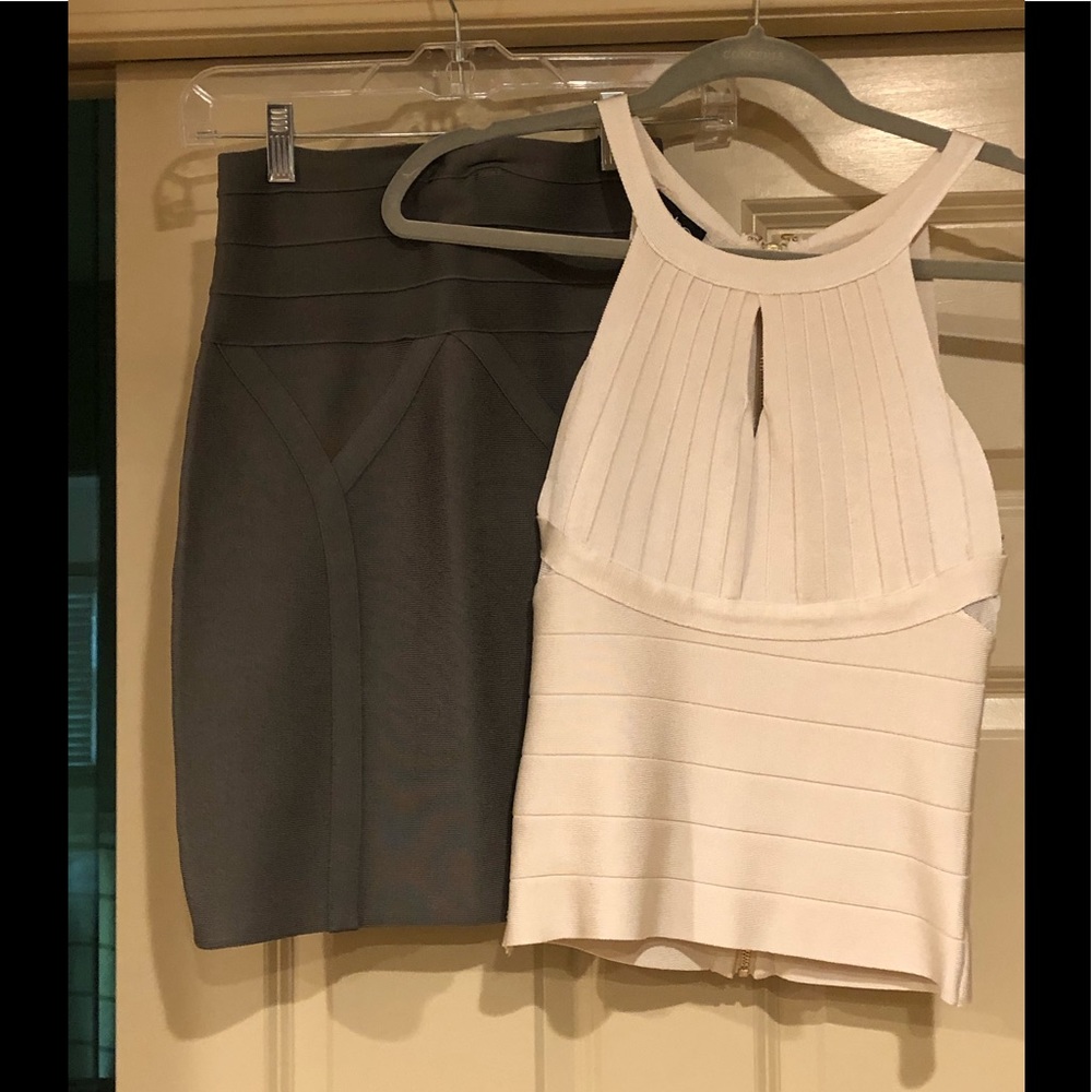 🌹Bebe Bandage skirt Small Top Medium